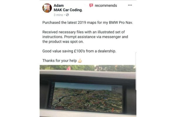 Adam BMW Map Update Review