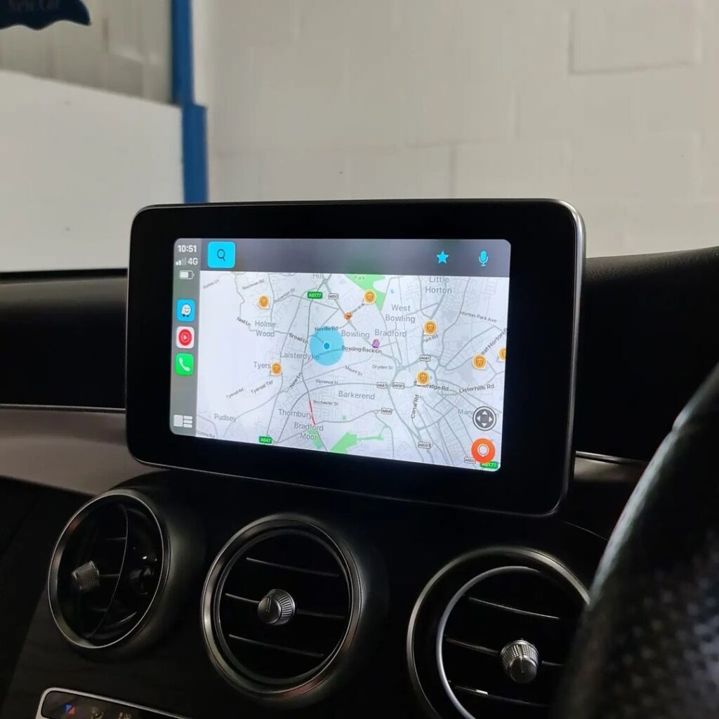 Waze on Mercedes C Class